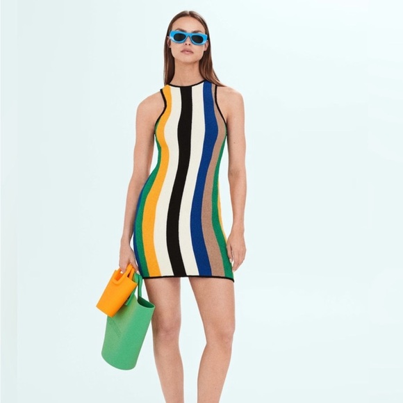Simon Miller Striped Multicolor Mini Dress - Picture 1 of 7